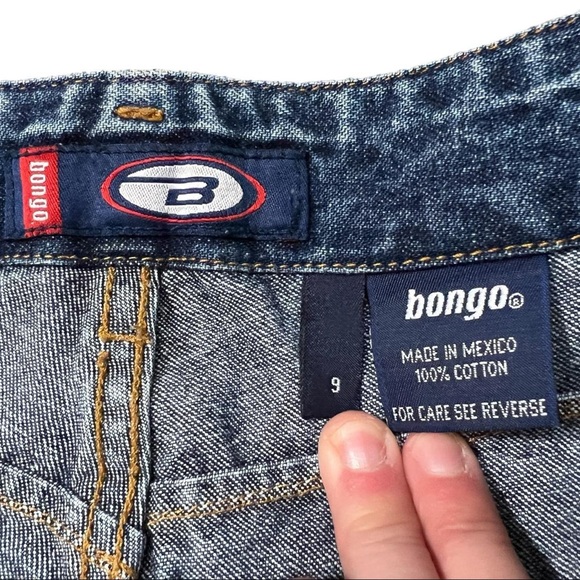 NWOT Bongo Y2K Vintage Mid Rise Flare Jeans 100% Cotton Size 9 - Picture 4 of 5